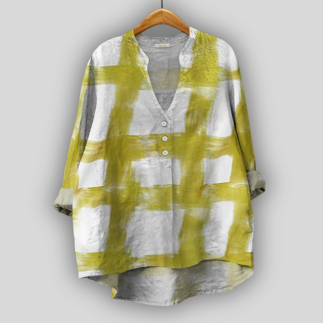 Winsome Brushstroke Henley Top