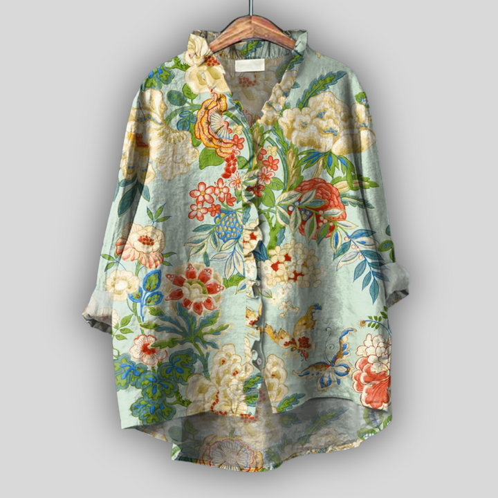 Elspeth Floral Ruffle Blouse