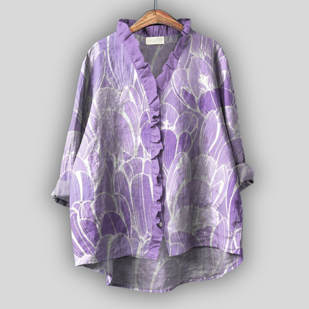Kerry Leaf Print Blouse
