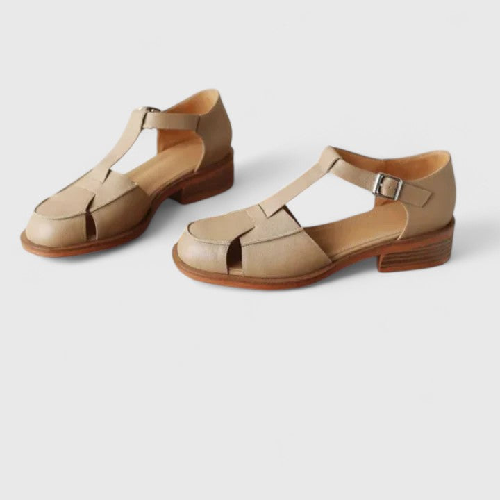 Thalina | Elegant Cowhide & Pigskin Mary Jane Sandals