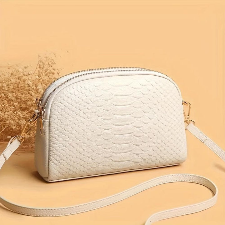 Cora | Bella mini borsa a tracolla in similpelle con motivo coccodrillo