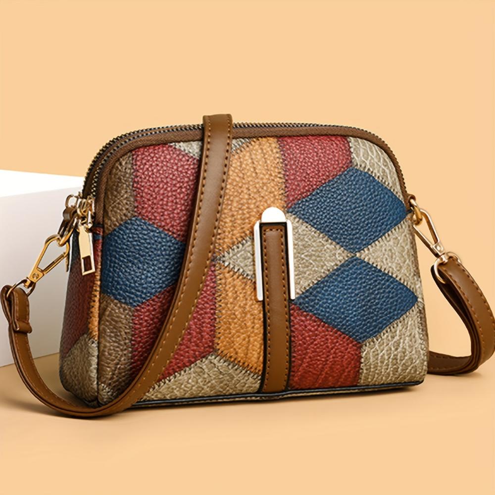Clio | Mini borsa a tracolla patchwork