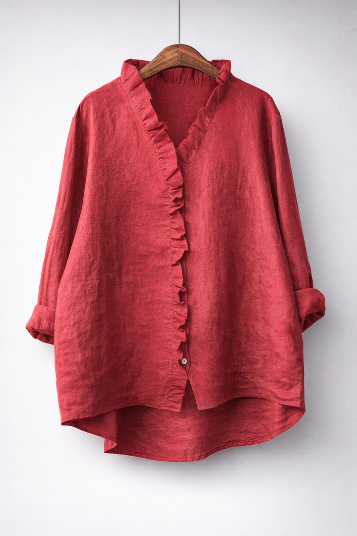 Hermione Ruffle V-Neck Blouse