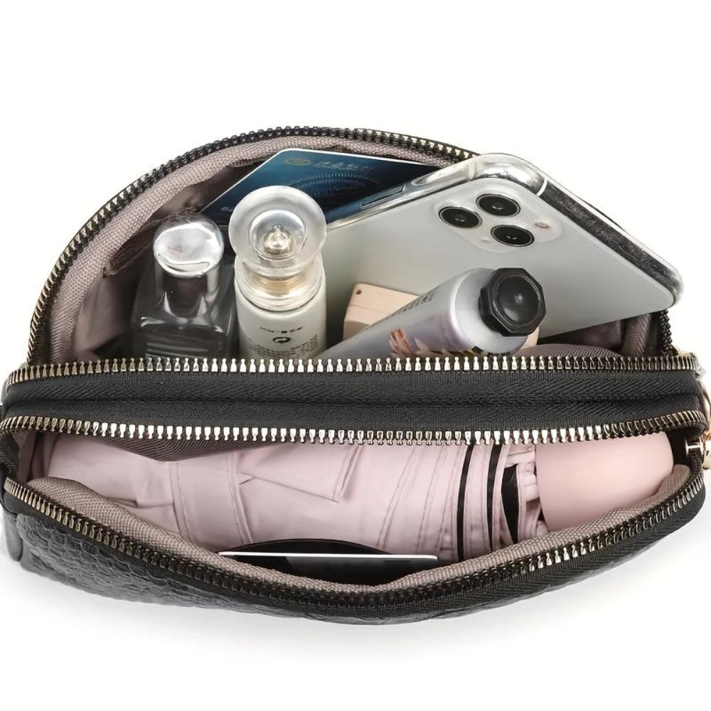 Cora | Bella mini borsa a tracolla in similpelle con motivo coccodrillo