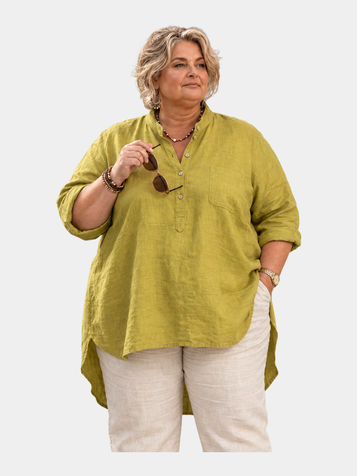 Doreen Panelled Button-Front Blouse