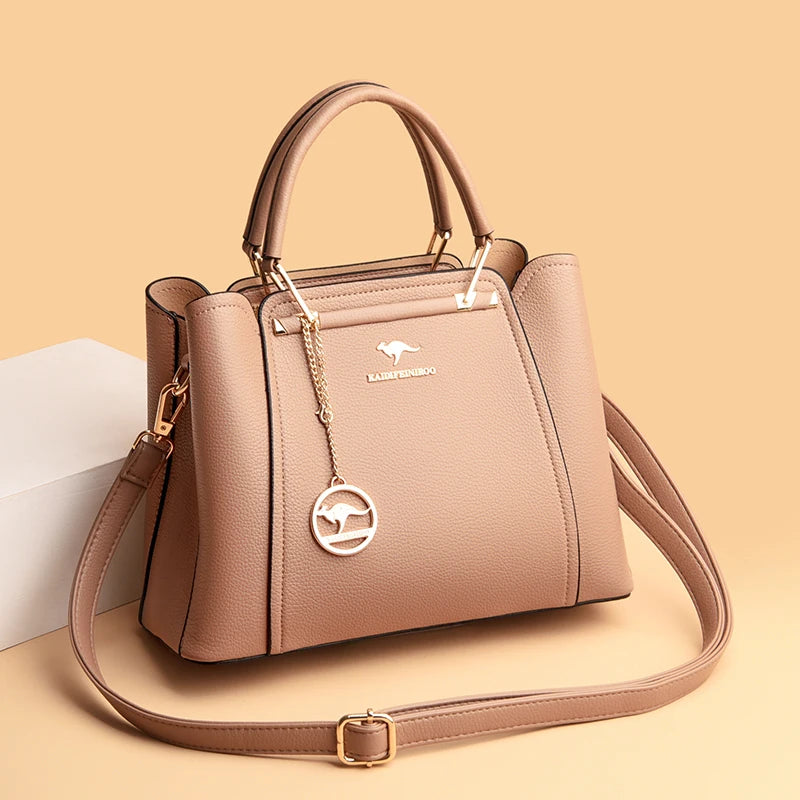 Borsa a spalla da donna in pelle morbida