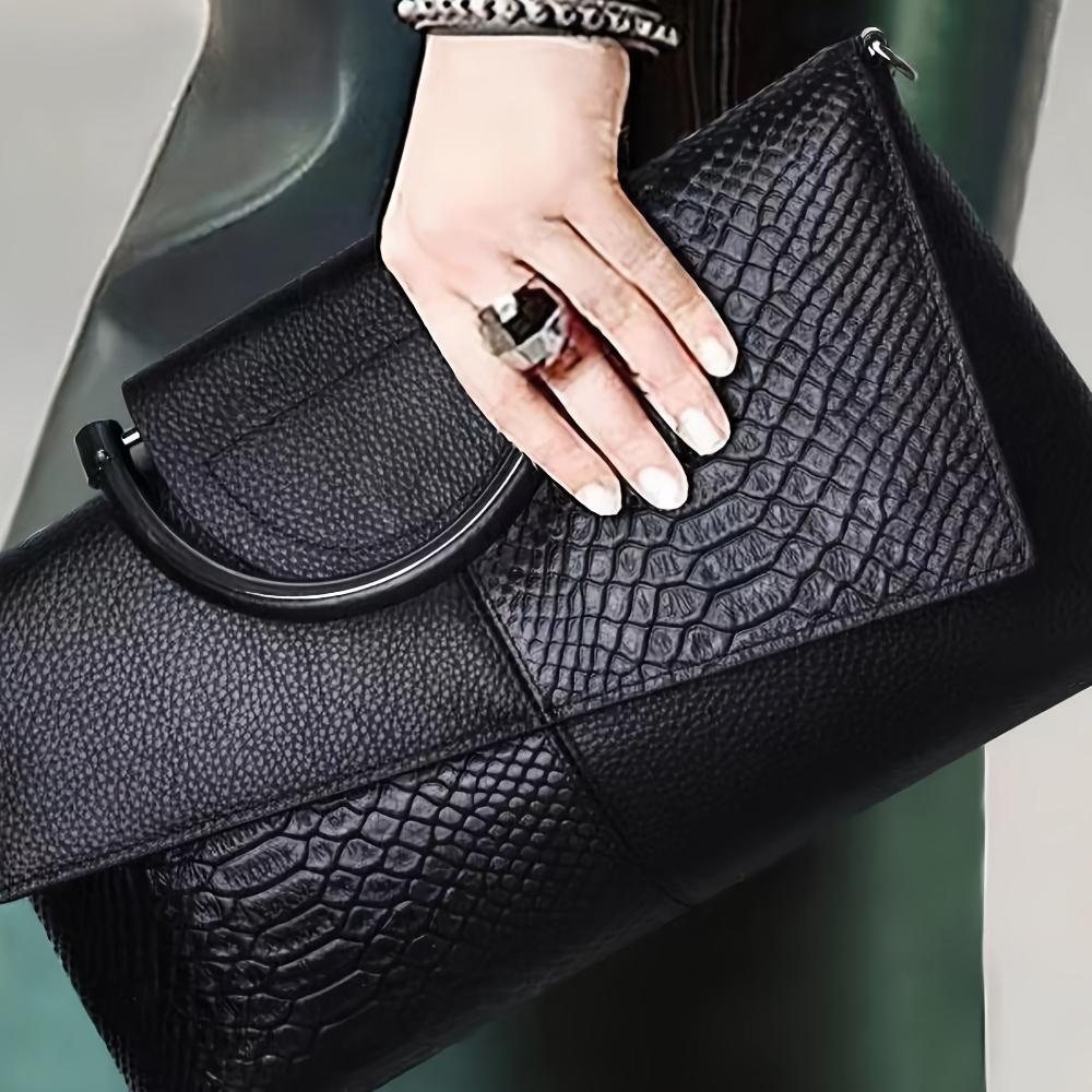 Cassandra | Borsa con opulento motivo coccodrillo