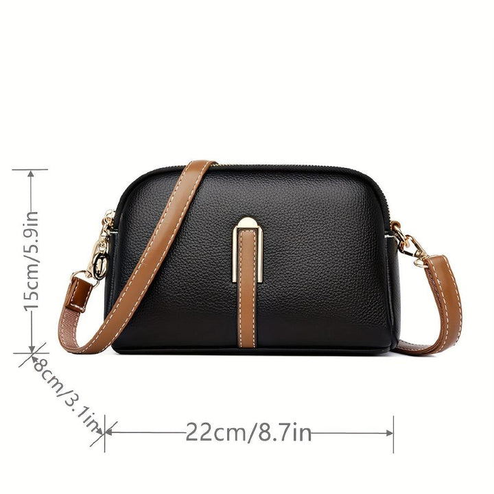 Mila Litchi Effect Embossed Crossbody Bag