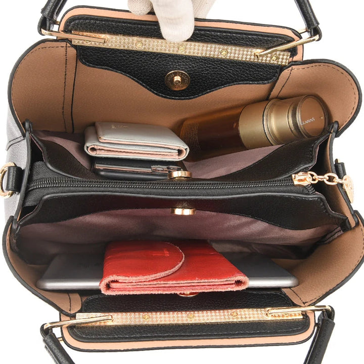 Borsa a spalla da donna in pelle morbida