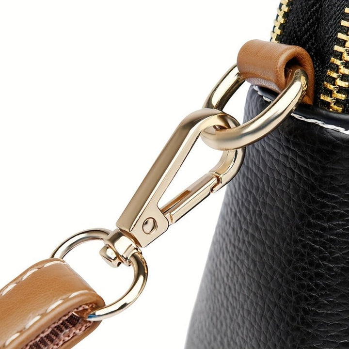 Mila Litchi Effect Embossed Crossbody Bag