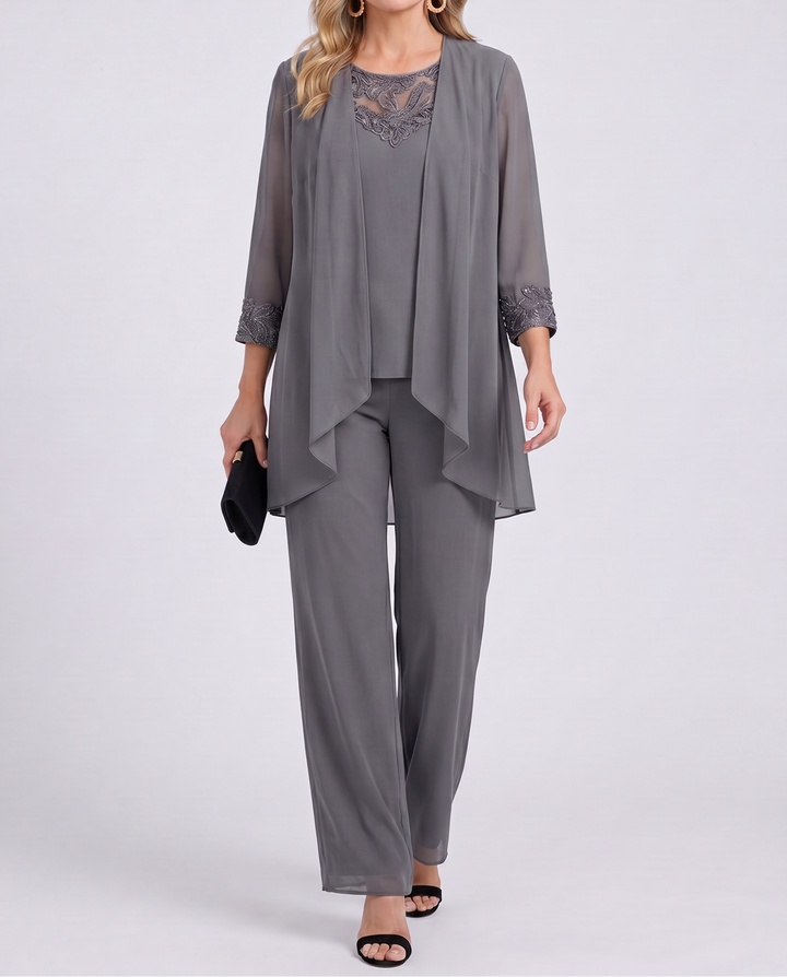 Eleanor™ | Flowing Jacket & Wide-Leg Trousers Set