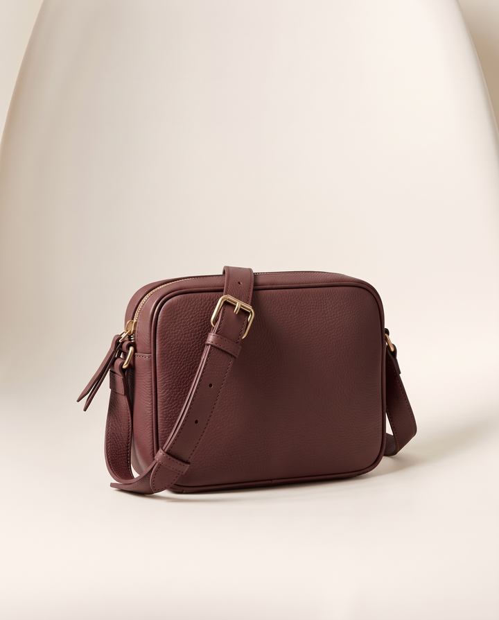 The Liberty Village Crossbody in Deep Burgundy