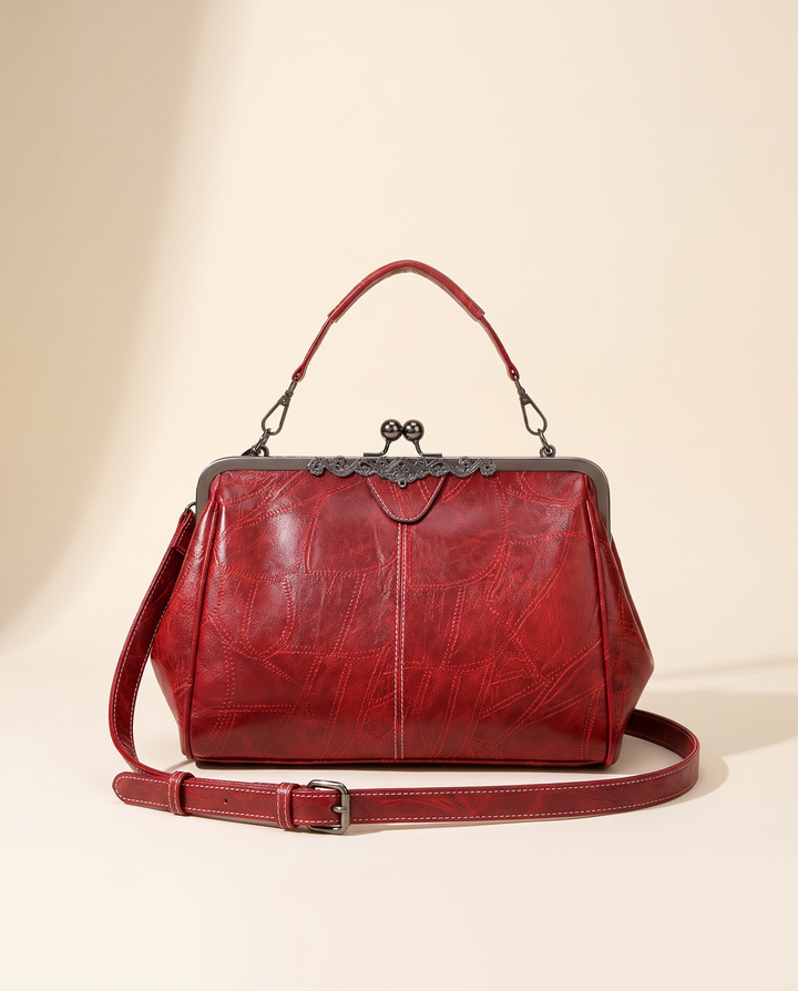 Vintage handbag with snap closure
