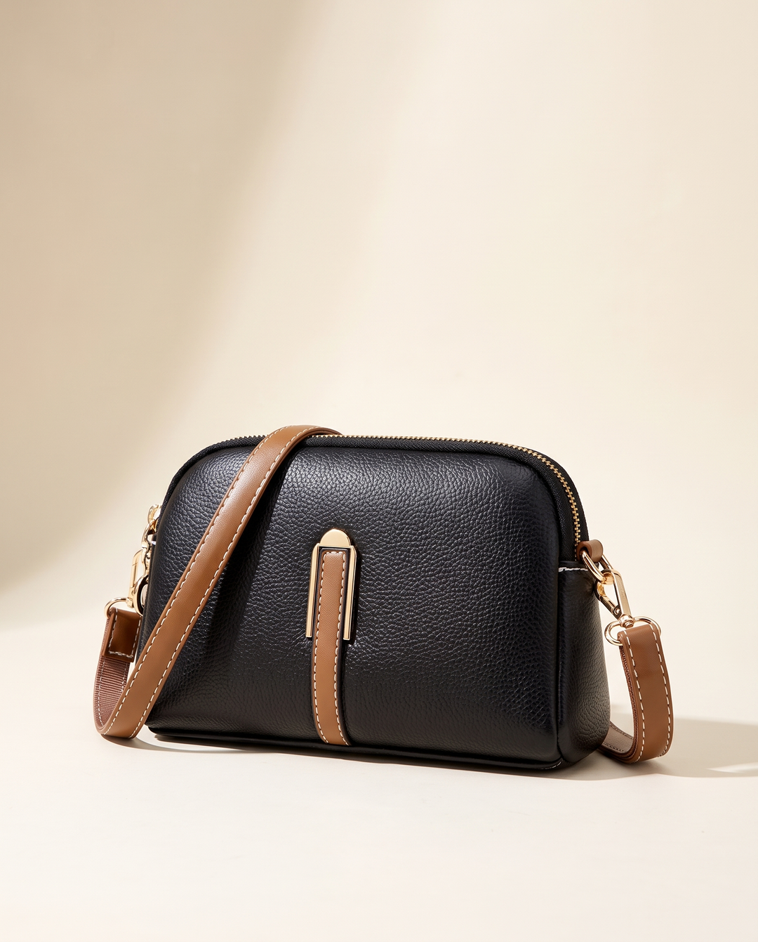 Mila Litchi Effect Embossed Crossbody Bag